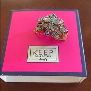 KEEP Collective Crystal Bouquet Rose Gold Slider Charm for Bracelet